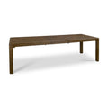 Dark Brown Oak Wood Extendable Rectangular Dining Table