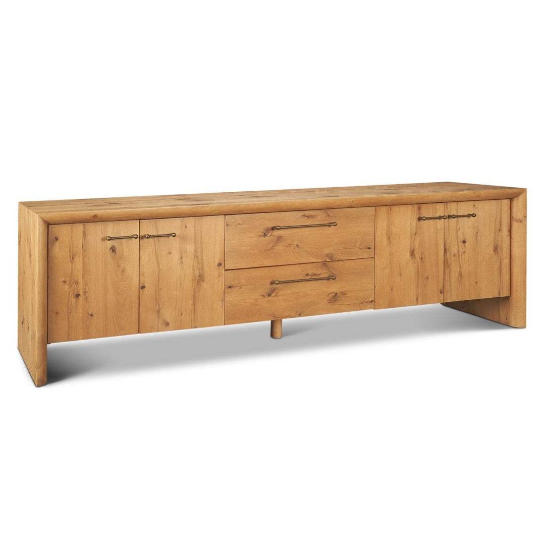 Four Doors Wooden Media Console