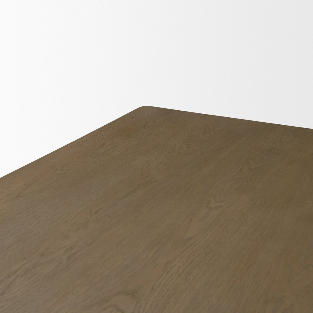 Rectangular Medium Brown Solid Wood Dining Table
