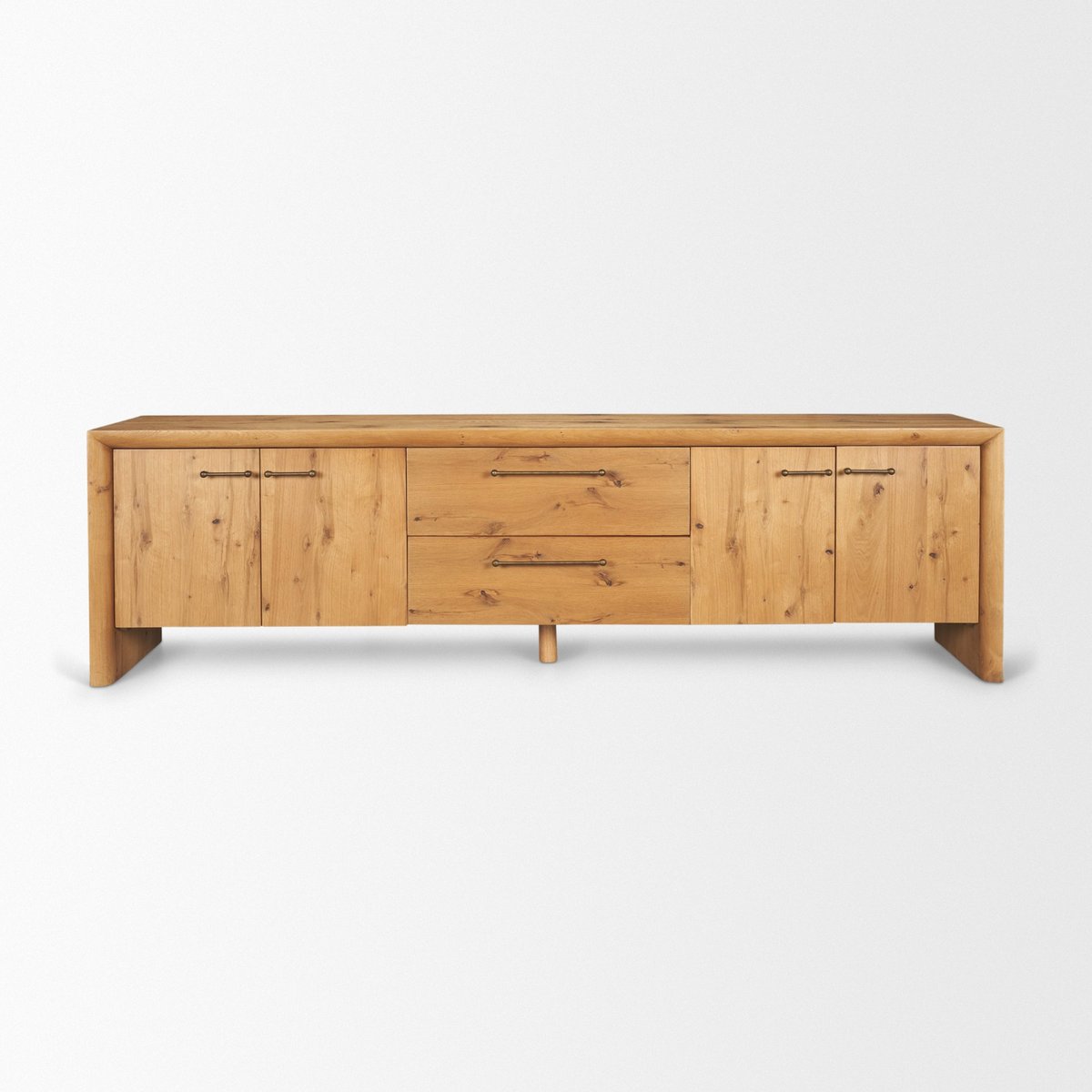 Four Doors Wooden Media Console