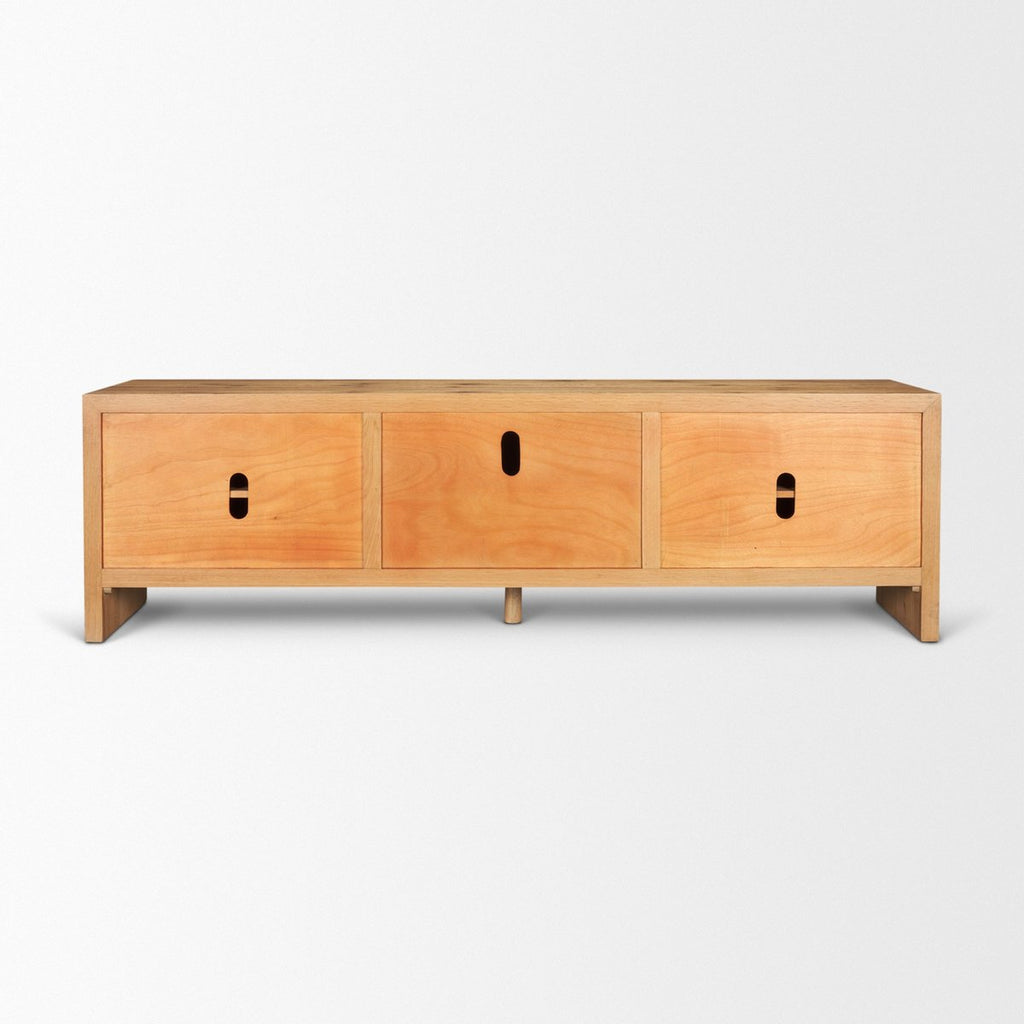 Four Doors Wooden Media Console