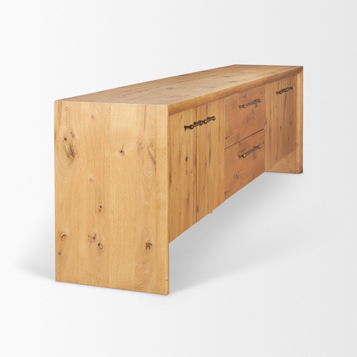 Four Doors Wooden Media Console