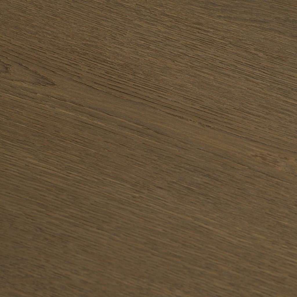 Round Medium Brown Oak Wood Pedestal Dining Table