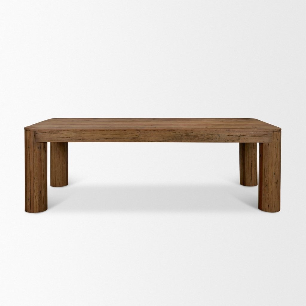 Rectangular Smooth Reclaimed Wood Dining Table
