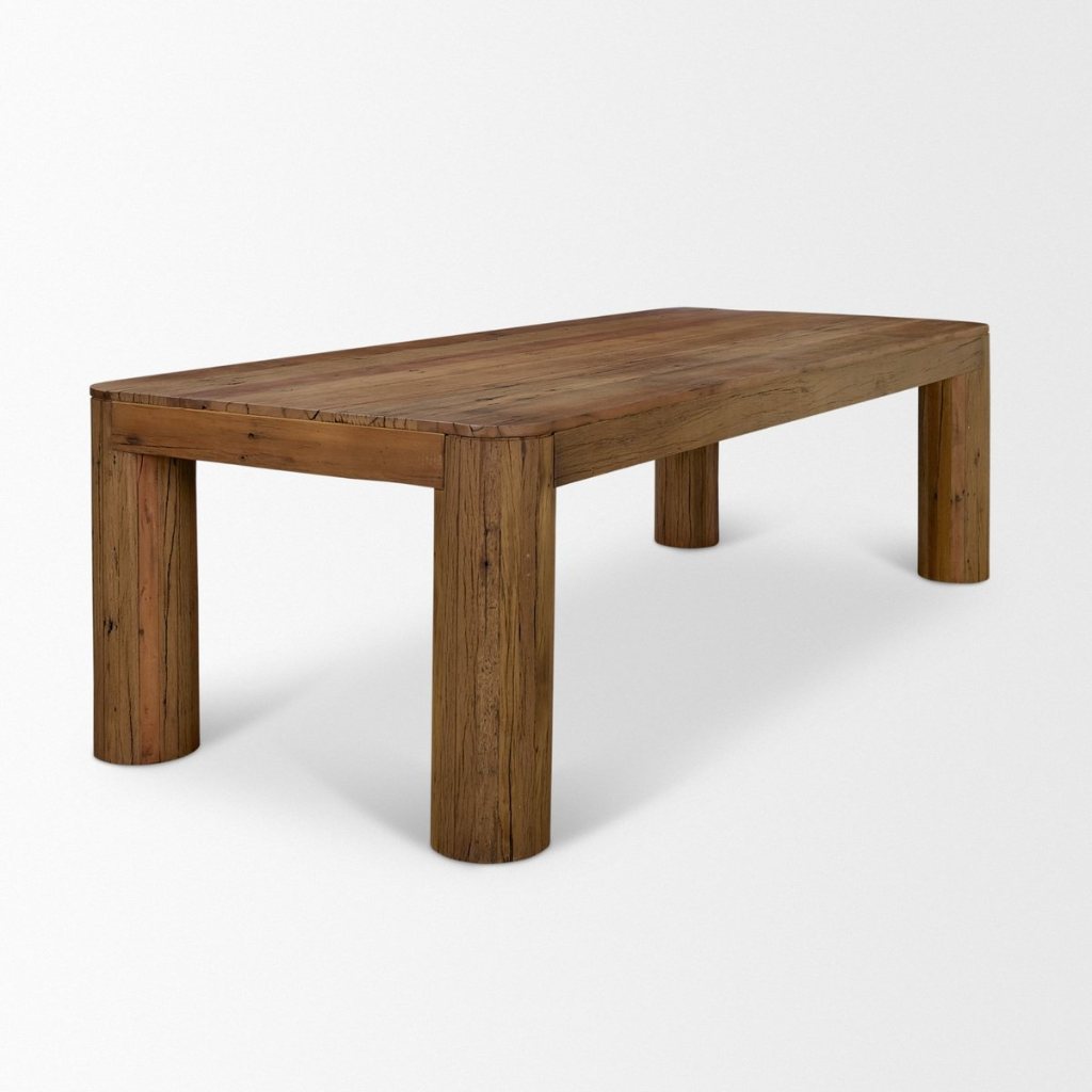Rectangular Smooth Reclaimed Wood Dining Table
