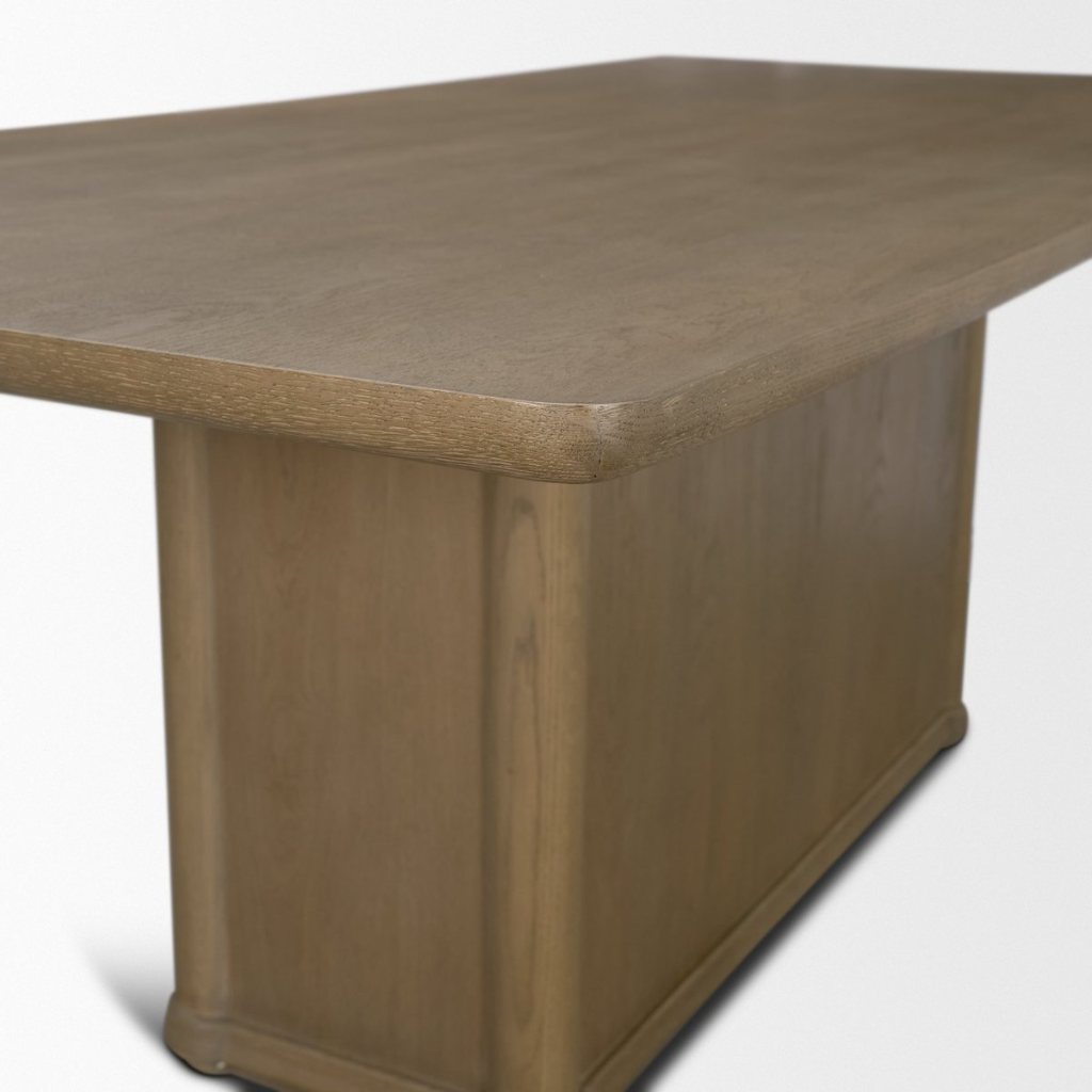 Rectangular Medium Brown Solid Wood Dining Table