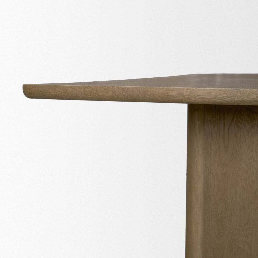 Rectangular Medium Brown Solid Wood Dining Table