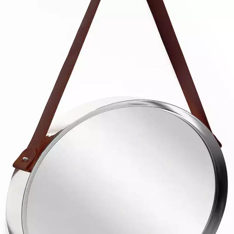 18" Decorative Wall Mirror Silver - Infinity Instruments: Modern Style, Round Shape, No Assembly, Wall Mount, Plastic Frame