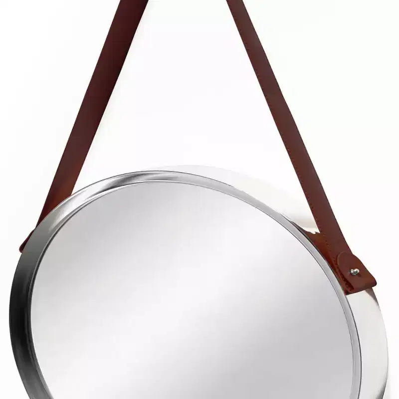 18" Decorative Wall Mirror Silver - Infinity Instruments: Modern Style, Round Shape, No Assembly, Wall Mount, Plastic Frame