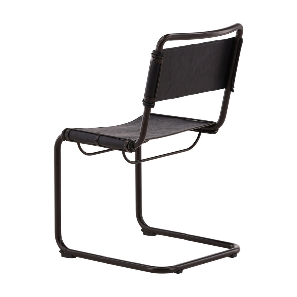 Black Leather Side Chair