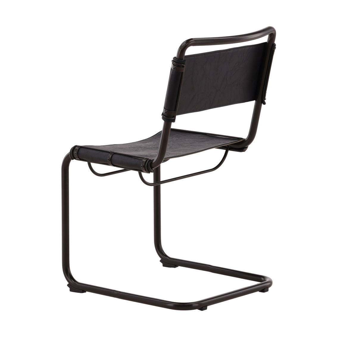 Black Leather Side Chair