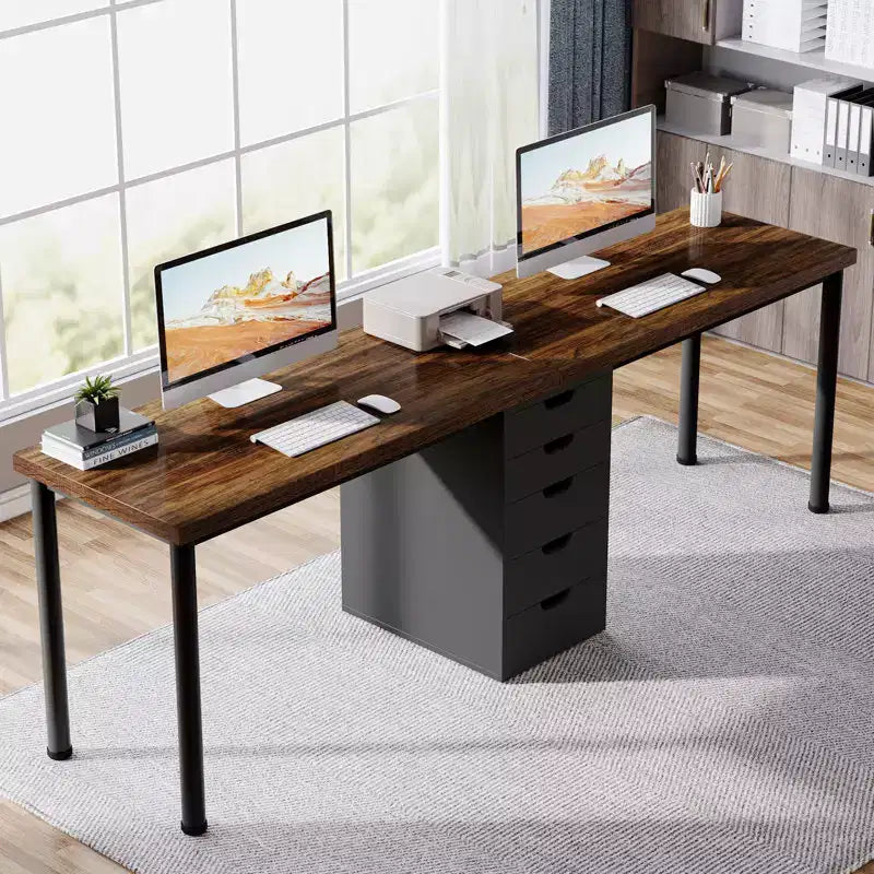 78.74 Inches Desk with 5 Drawers