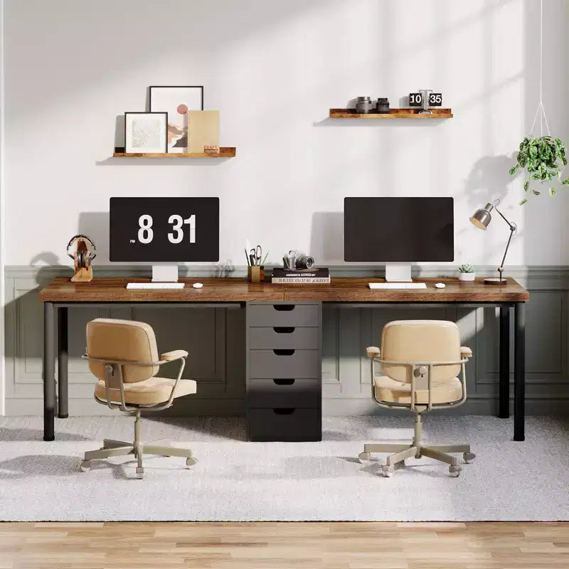 78.74 Inches Desk with 5 Drawers