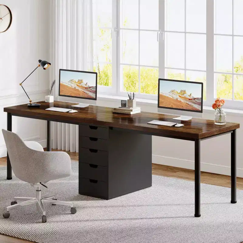 78.74 Inches Desk with 5 Drawers