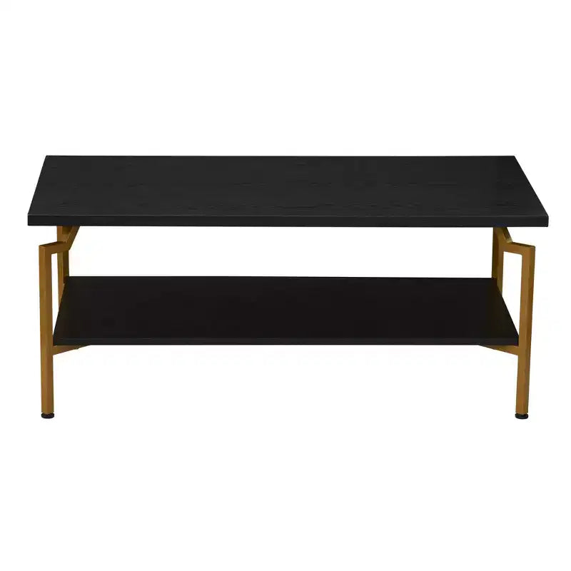 Rectangular Coffee Table with Storage Shelf