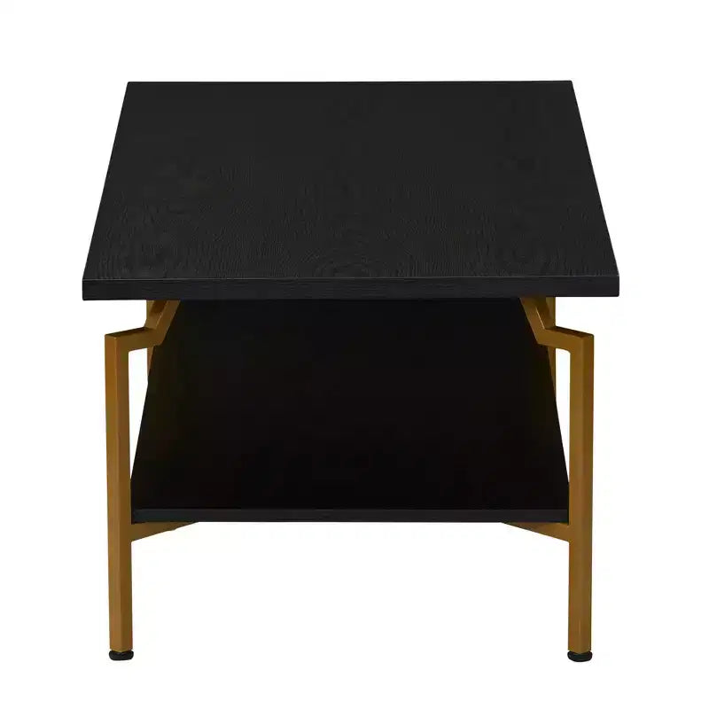 Rectangular Coffee Table with Storage Shelf