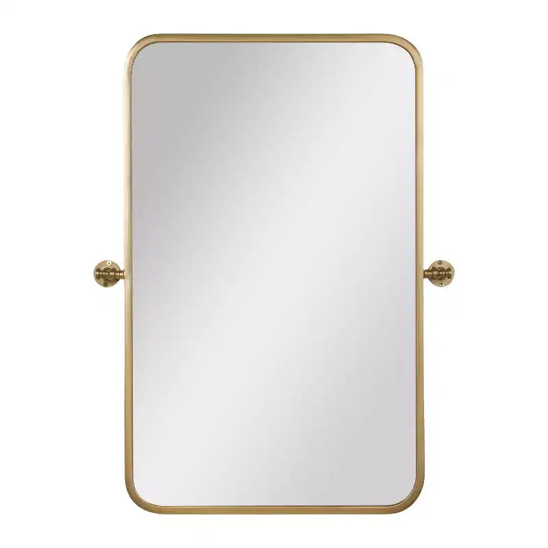 Metal Wall Mirror - Large Accent Vanity Mirror for Bathroom