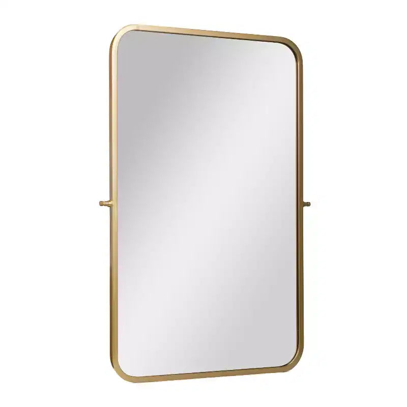 Metal Wall Mirror - Large Accent Vanity Mirror for Bathroom