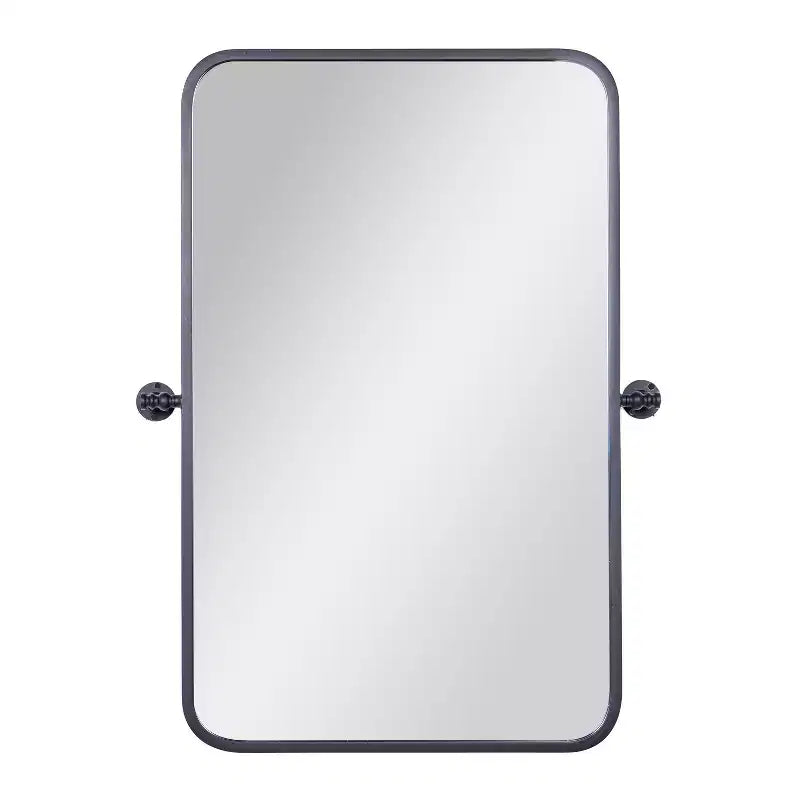 Metal Wall Mirror - Large Accent Vanity Mirror for Bathroom