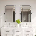 Metal Wall Mirror - Large Accent Vanity Mirror for Bathroom