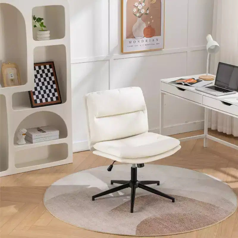 Adjustable Swivel Chair, Wide Office Chair Vanity Chair