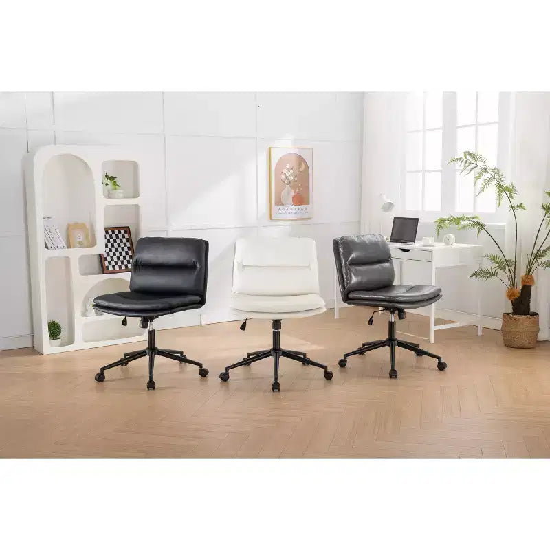 Adjustable Swivel Chair, Wide Office Chair Vanity Chair