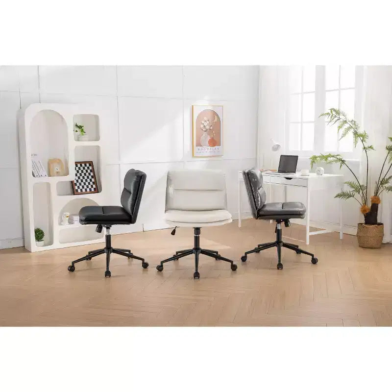 Adjustable Swivel Chair, Wide Office Chair Vanity Chair