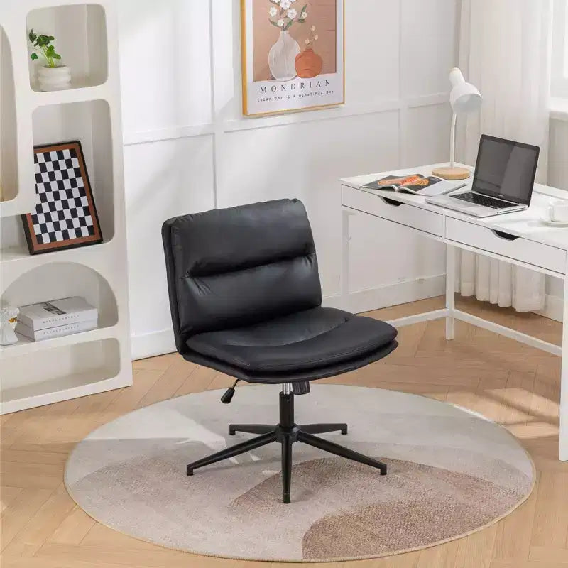 Adjustable Swivel Chair, Wide Office Chair Vanity Chair