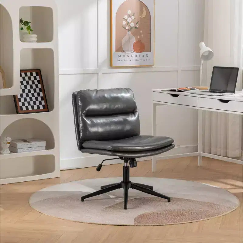 Adjustable Swivel Chair, Wide Office Chair Vanity Chair