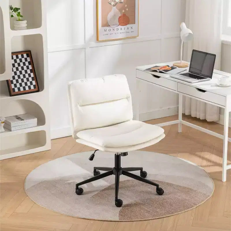 Adjustable Swivel Chair, Wide Office Chair Vanity Chair