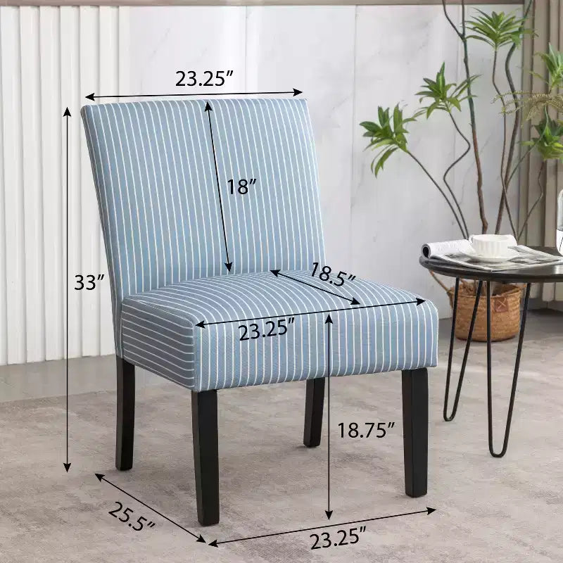 Upholstered Accent Chair, Blue