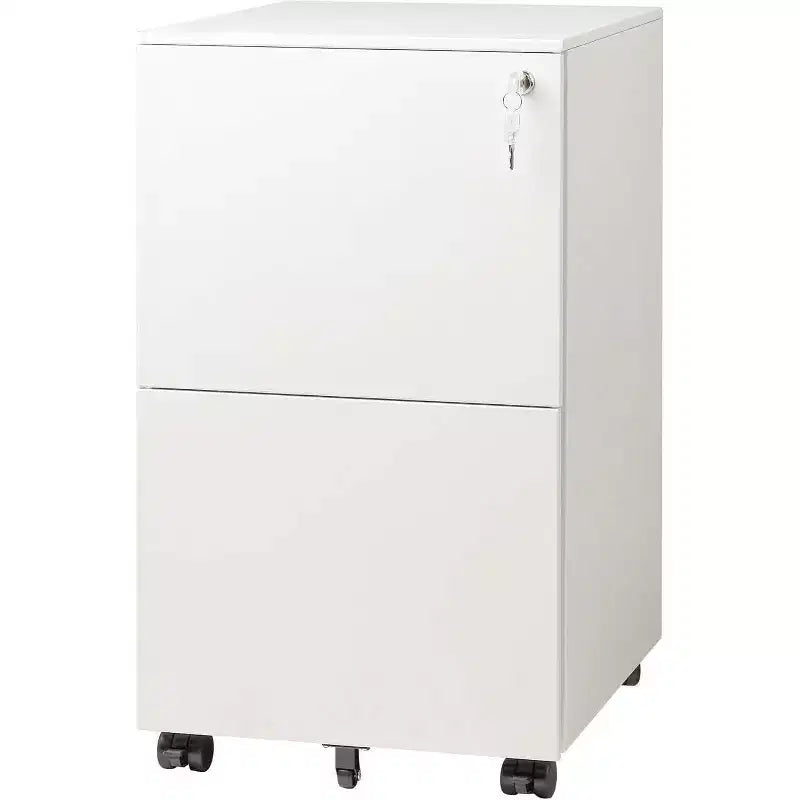 2-Drawer Cabinet with Lock, Commercial Vertical Cabinet for Home Desk Storage