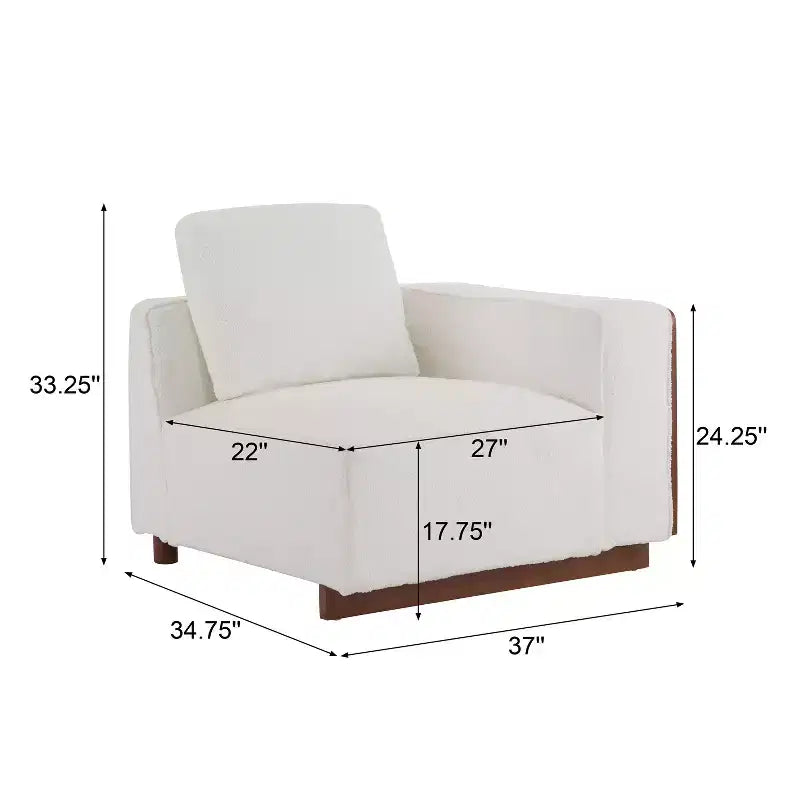 Upholstered Sectional Sofa with Pillows, Beige/Brown