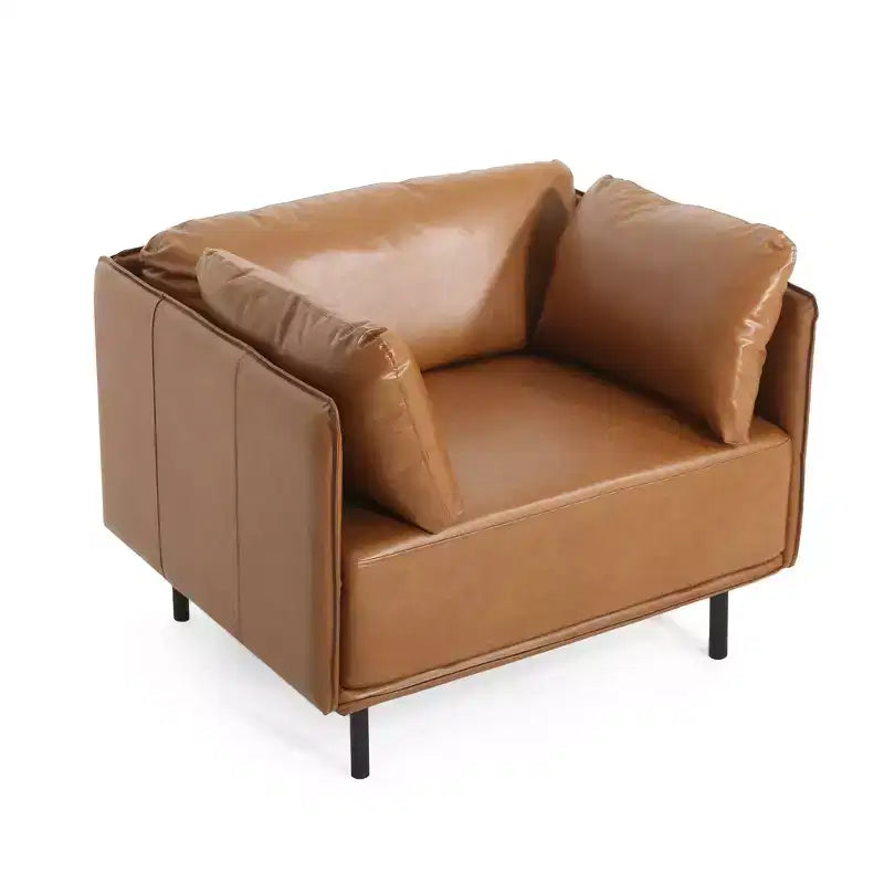 39 Modern Accent Chair, Upholstered Reading Armchair, Single Sofa Chair With Pillow, Chair for Living Room Bedroom