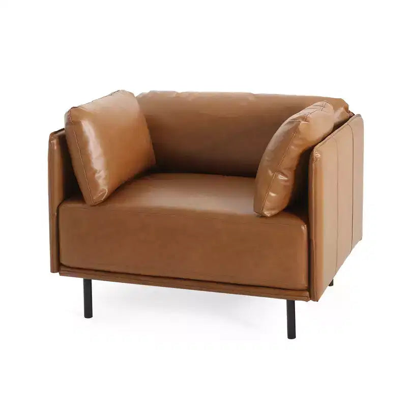 39 Modern Accent Chair, Upholstered Reading Armchair, Single Sofa Chair With Pillow, Chair for Living Room Bedroom