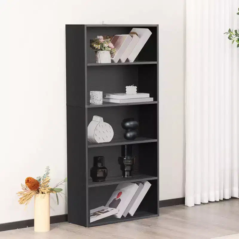 5 Shelf Bookcase - Large 53 Inch Tall Floor Standing Bookshelf