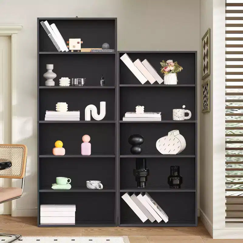 5 Shelf Bookcase - Large 53 Inch Tall Floor Standing Bookshelf