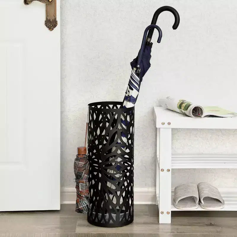 Stand, Holder, Steel Round Rack Freestanding, for Canes Walking Sticks, Black