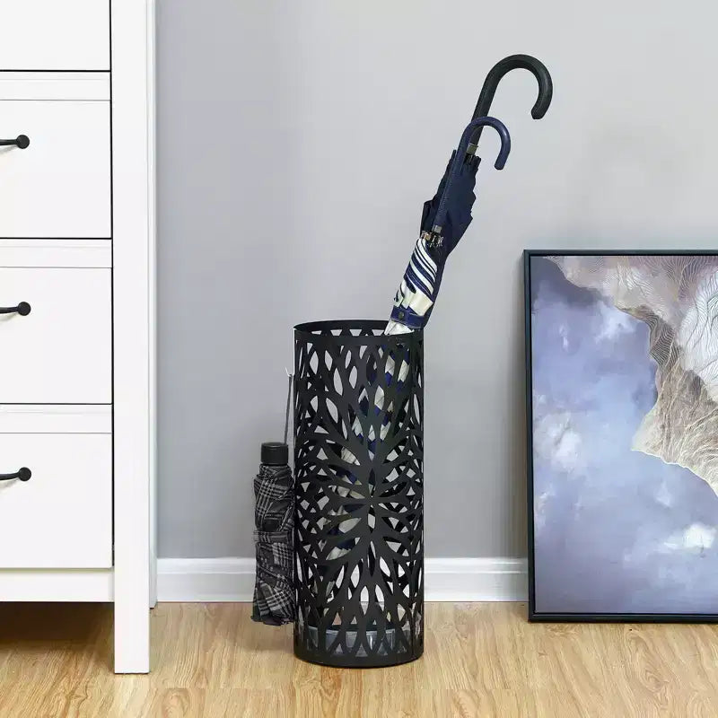 Stand, Holder, Steel Round Rack Freestanding, for Canes Walking Sticks, Black