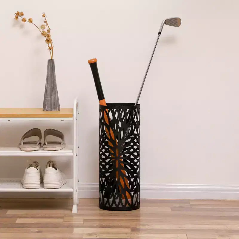 Stand, Holder, Steel Round Rack Freestanding, for Canes Walking Sticks, Black