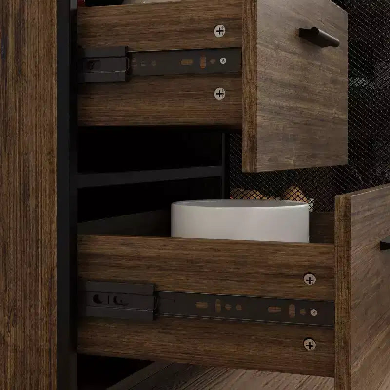 Meuble de cuisine marron Buffet de cuisine avec étagère Étagère