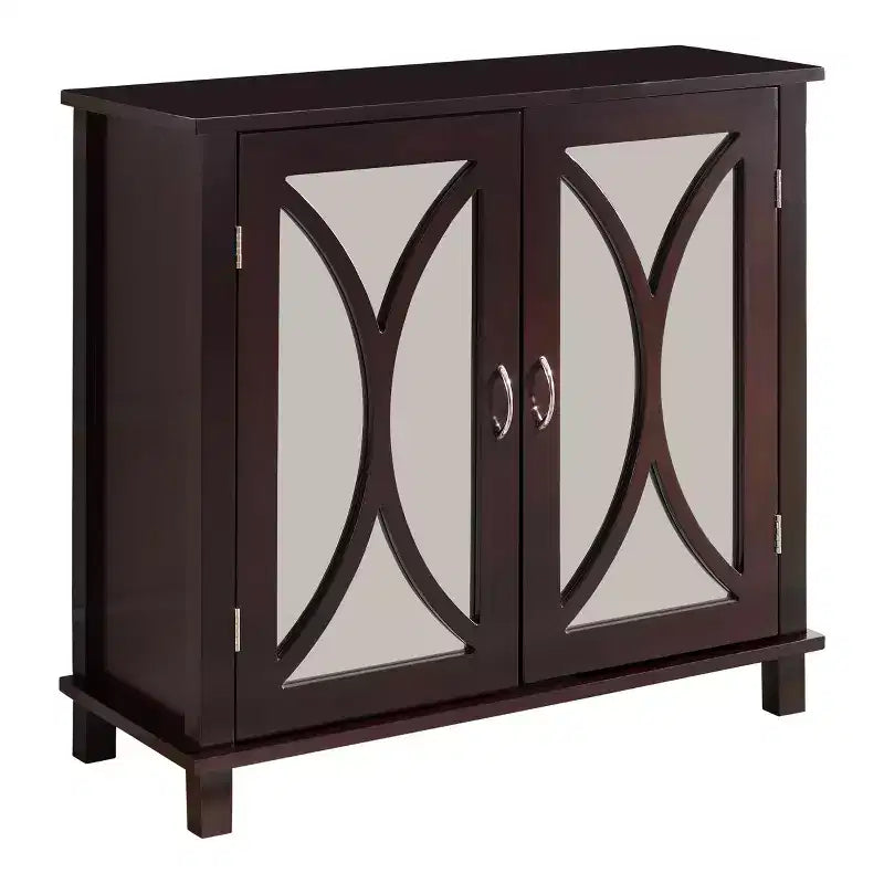 Wood Entryway Console Accent Cabinet, Espresso