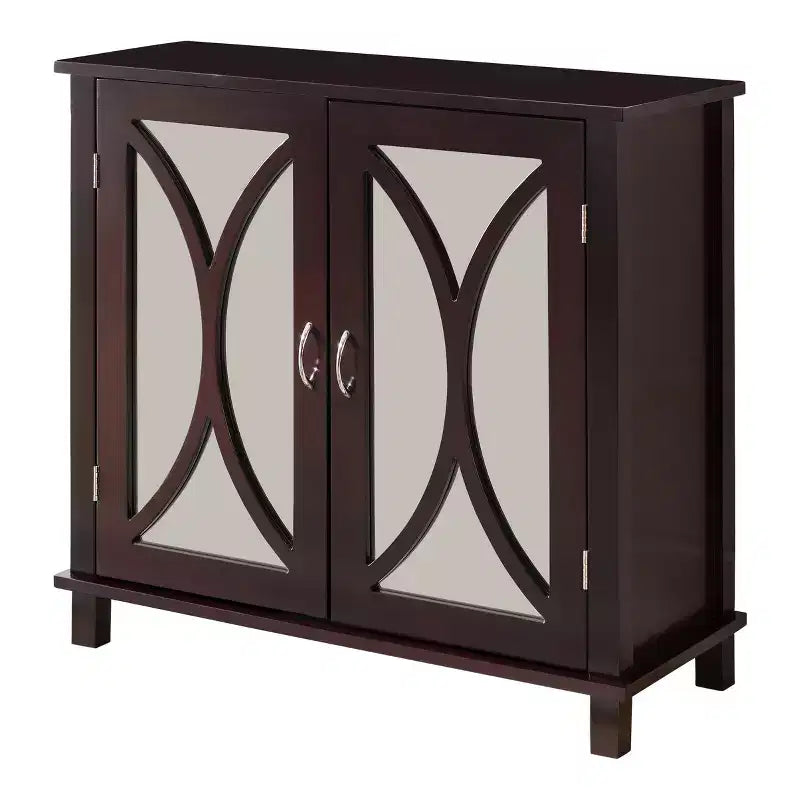 Wood Entryway Console Accent Cabinet, Espresso