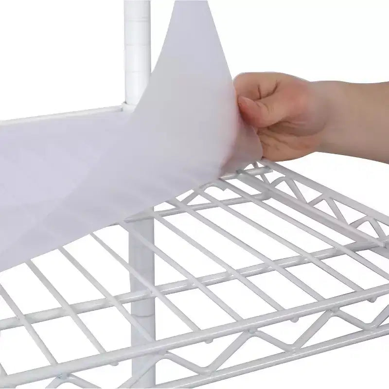 6 Metal Wire Shelving with & Shelf - Adjustable Storage for Home Room