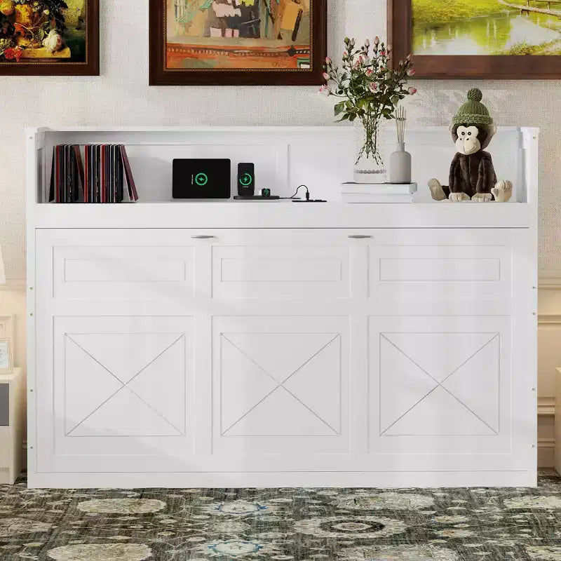 Lit avec bureau et station de recharge USB