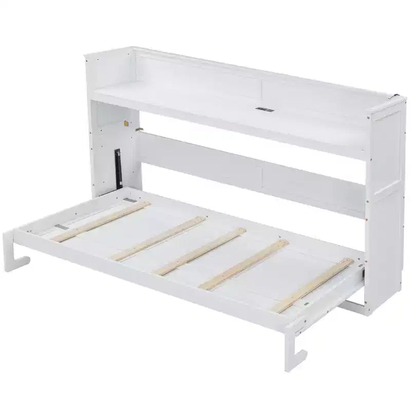 Lit avec bureau et station de recharge USB
