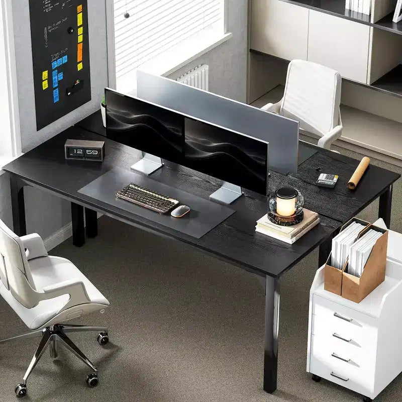 71 Inch Large Industrial Desk Home Office Table with Wide and Metal Frame