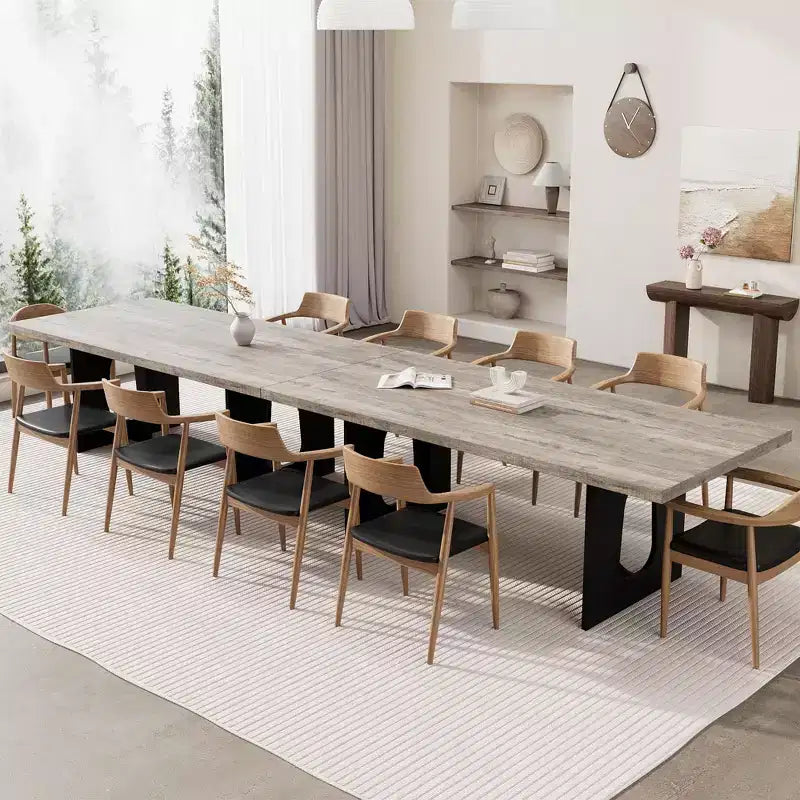 71 Inch Dining Table, Kitchen Table for 6-10 People, Rectangular Table for Kitchen, Room, Home