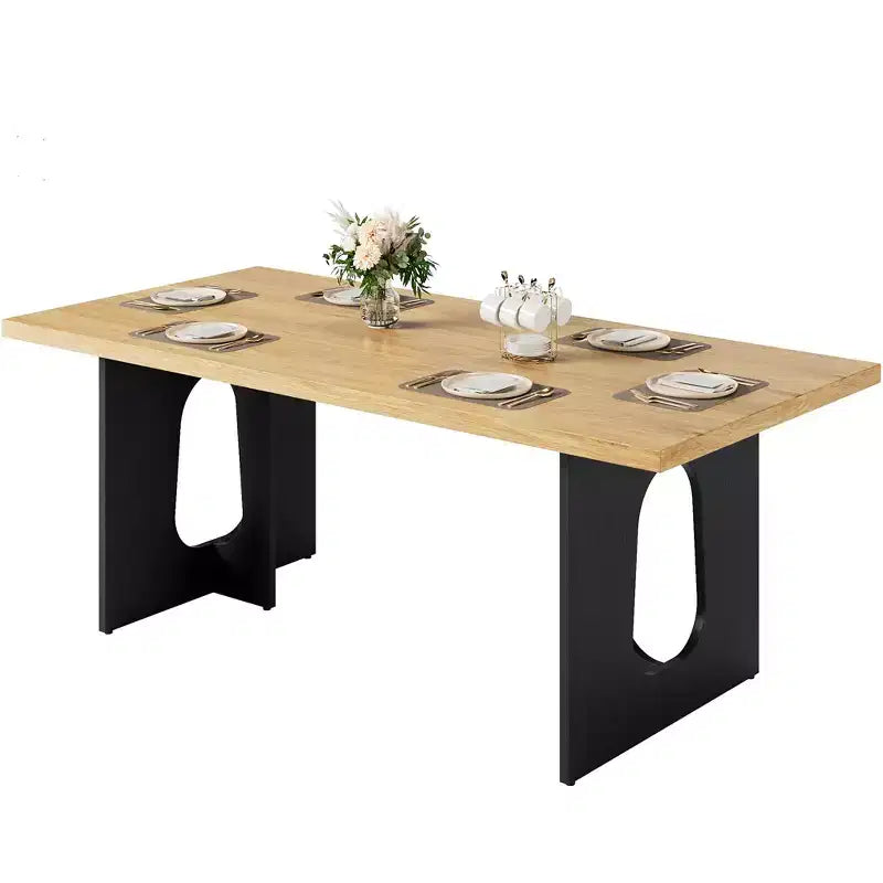Table à manger de 180 cm, table de cuisine pour 6-10 personnes, table rectangulaire pour cuisine, salle à manger, maison
