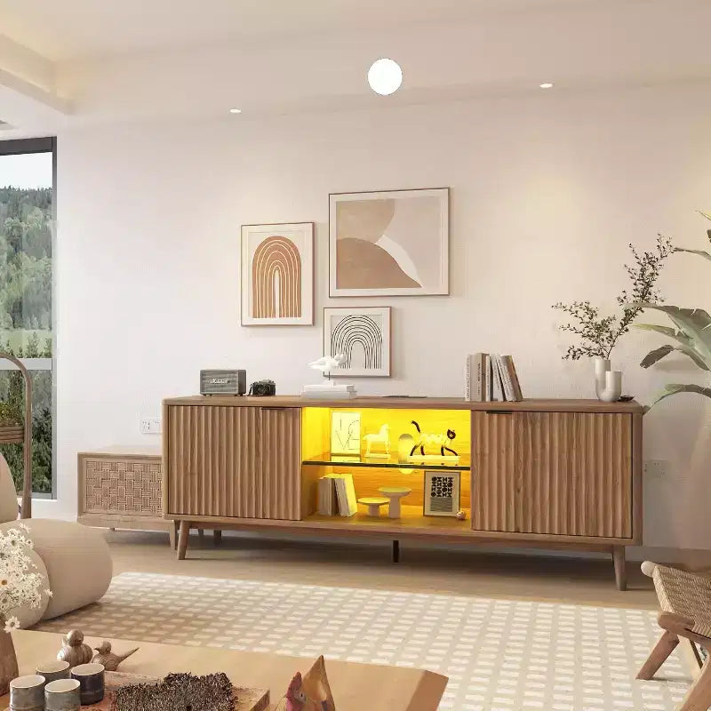 65'' Stand, with Storage and Adjustable Shelf, Console for Living Room, Modern Console